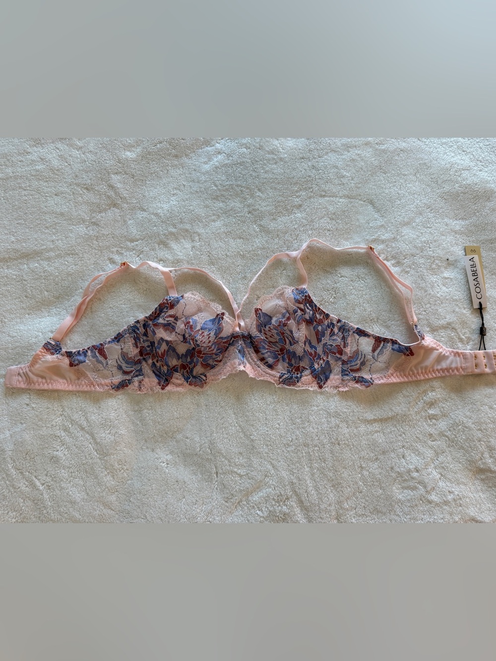 Cosabella Paradiso Underwire Demi Bra NWT Pink Lilly/Luz Size 34B